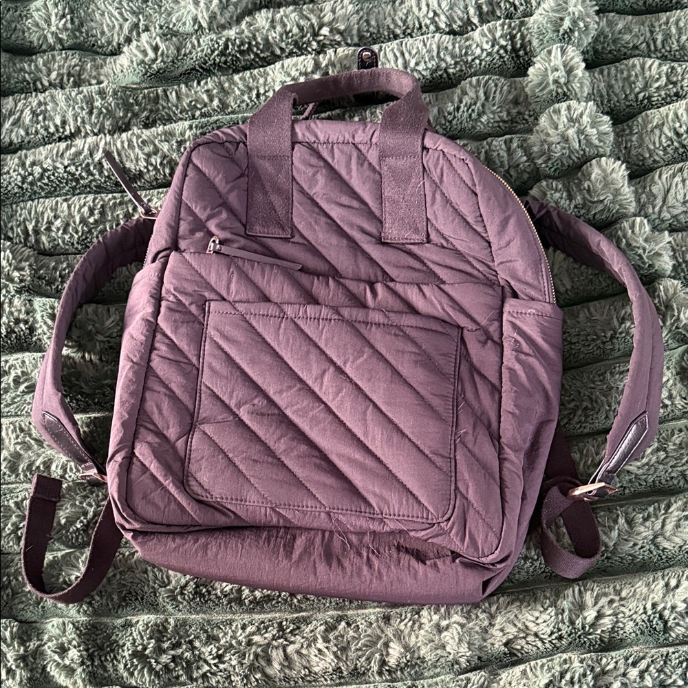 Quilted Black Backpack